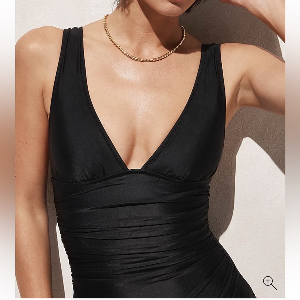 J. Crew Ruched V-neck one-piece swimsuit - Picture 3 of 8